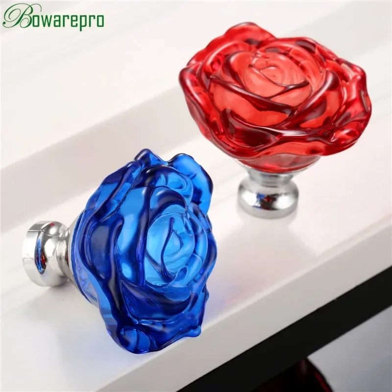 Furniture Hardware Parts - Bowarepro 50 мм хрустальная розовая стеклянная