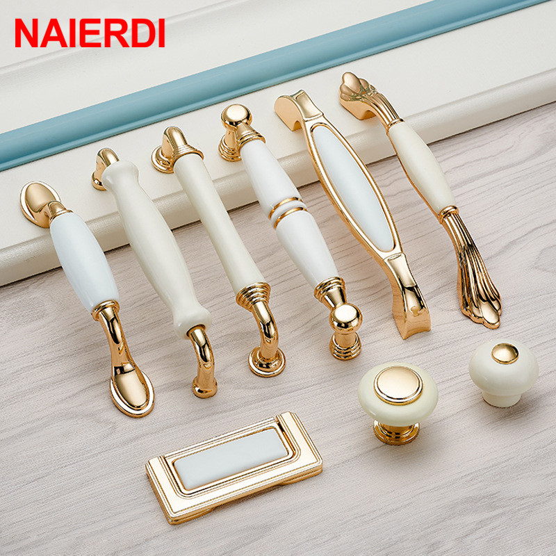 NAIERDI золотисто-белые кремов – обзор и цена Furniture Hardware Gold